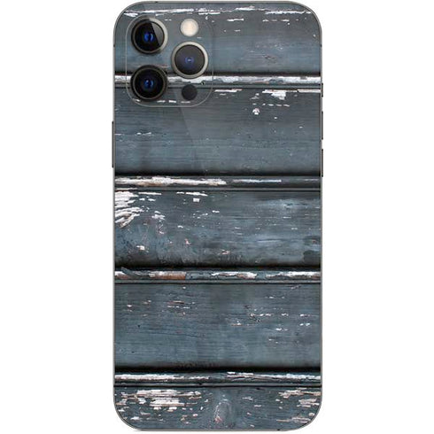 Chipped Blue Wood iPhone 12 Pro Max Skin