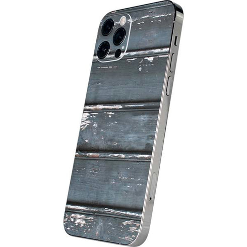 Chipped Blue Wood iPhone 12 Pro Max Skin