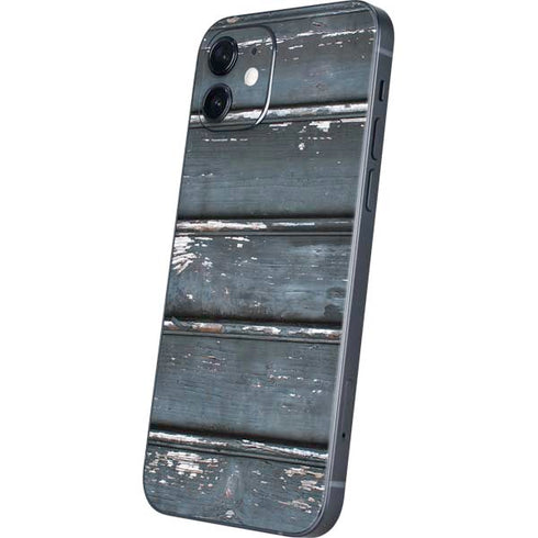 Chipped Blue Wood iPhone 12 Skin