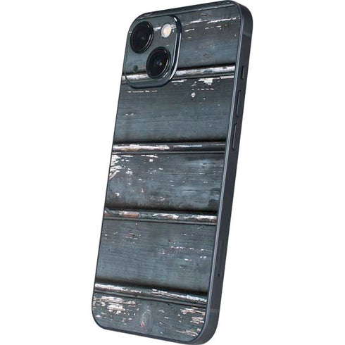 Chipped Blue Wood iPhone 13 Mini Skin