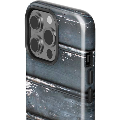 Chipped Blue Wood iPhone 13 Pro Impact Case