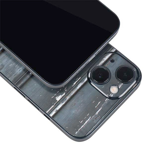 Chipped Blue Wood iPhone 13 Skin
