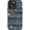 Chipped Blue Wood iPhone 14 Pro Impact Case