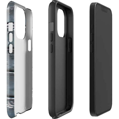 Chipped Blue Wood iPhone 14 Pro Impact Case