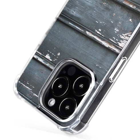 Chipped Blue Wood iPhone 14 Pro Max MagSafe Case