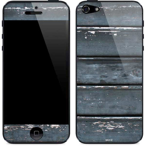 Chipped Blue Wood iPhone 5/5s/5SE Skin