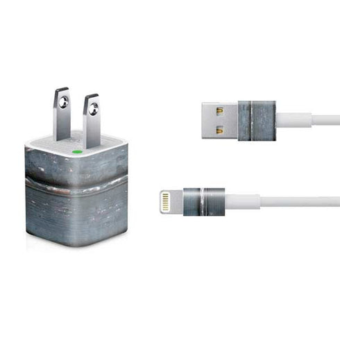 Chipped Blue Wood iPhone Charger (5W USB) Skin