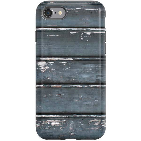 Chipped Blue Wood iPhone SE (2nd & 3rd Gen) Pro Case