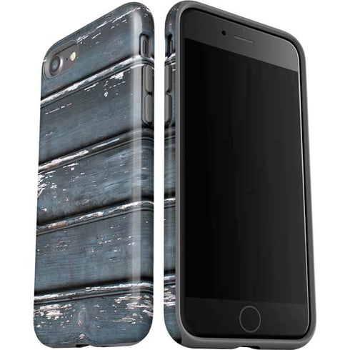 Chipped Blue Wood iPhone SE (2nd & 3rd Gen) Pro Case