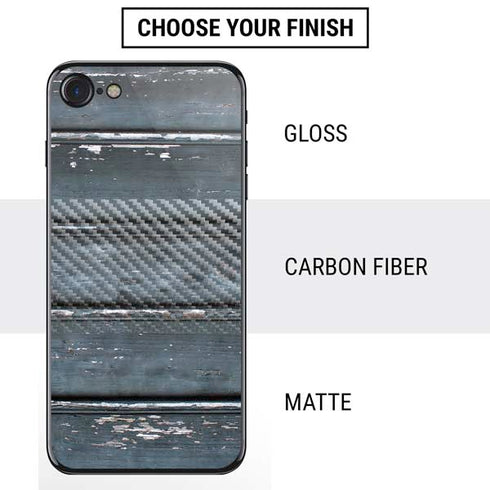 Chipped Blue Wood iPhone SE (2nd & 3rd Gen) Skin