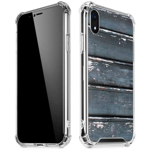 Chipped Blue Wood iPhone XR Clear Case