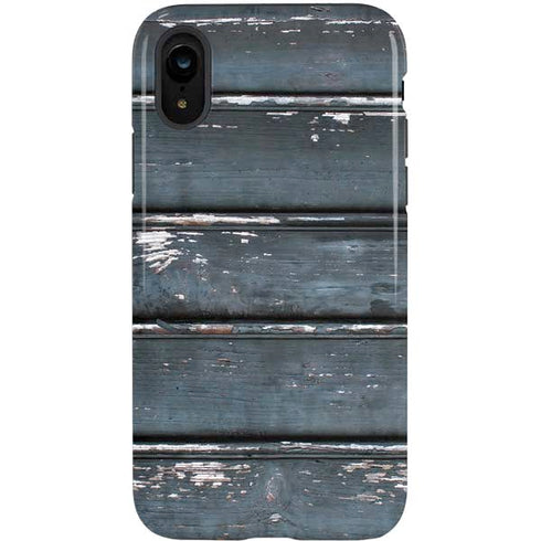 Chipped Blue Wood iPhone XR Pro Case