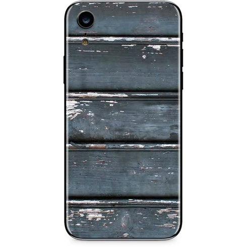 Chipped Blue Wood iPhone XR Skin