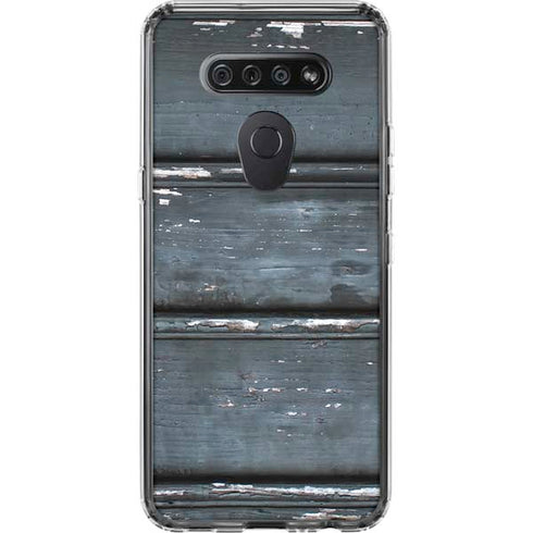 Chipped Blue Wood LG K51/Q51 Clear Case