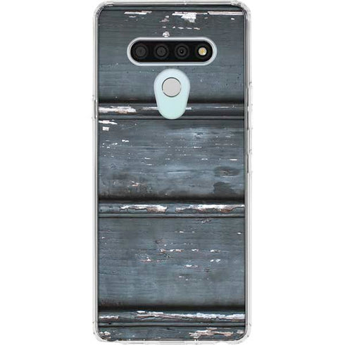 Chipped Blue Wood LG Stylo 6 Clear Case