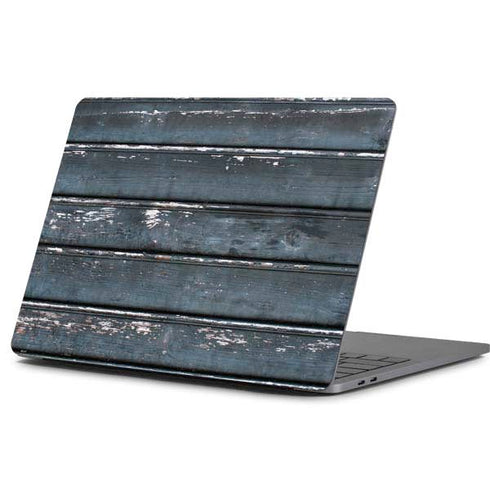 Chipped Blue Wood Apple MacBook Pro 13-inch Skin