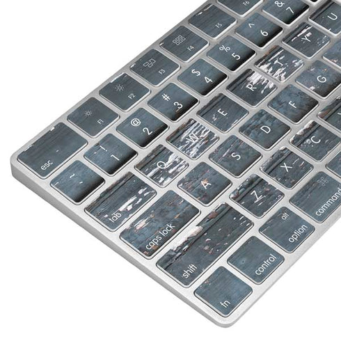 Chipped Blue Wood Magic Keyboard Skin