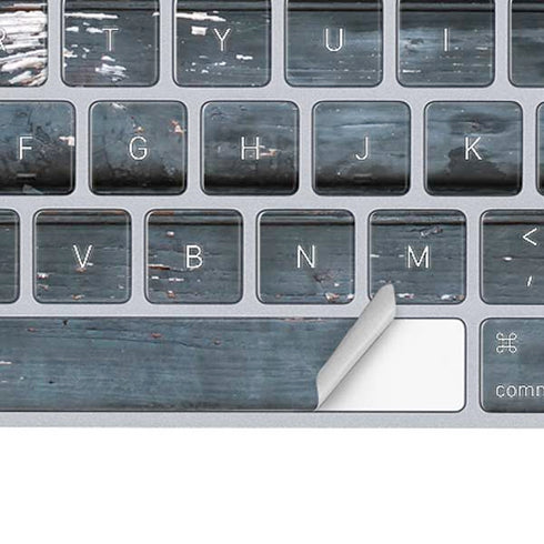 Chipped Blue Wood Magic Keyboard Skin