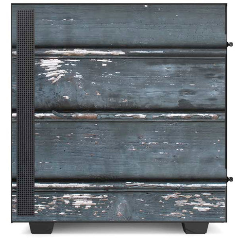 Chipped Blue Wood NZXT H510 Compact ATX Mid-Tower Case Skin