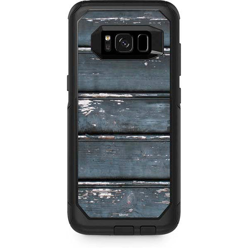 Chipped Blue Wood Otterbox Commuter Galaxy Skin