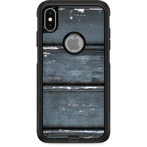 Chipped Blue Wood Otterbox Commuter iPhone Skin