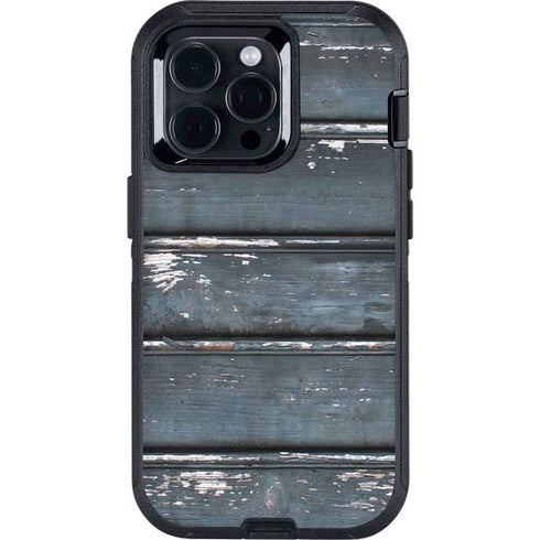 Chipped Blue Wood Otterbox Defender iPhone Skin