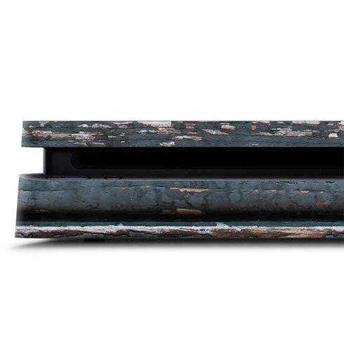 Chipped Blue Wood PS4 Slim Skin