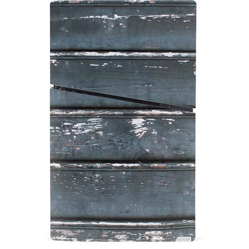 Chipped Blue Wood PS5 Slim Digital Edition Bundle Skin