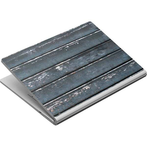 Chipped Blue Wood Surface Book Skin