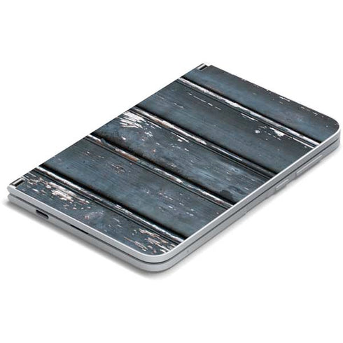 Chipped Blue Wood Surface Duo Skin