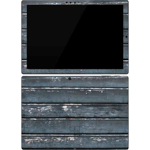 Chipped Blue Wood Surface Pro 7 Skin