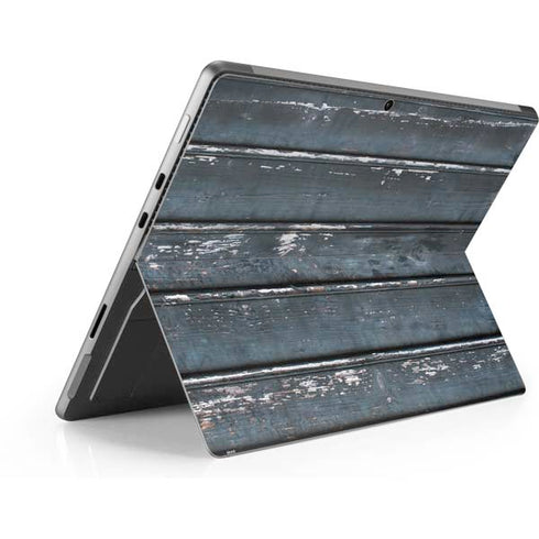 Chipped Blue Wood Surface Pro 9 Skin