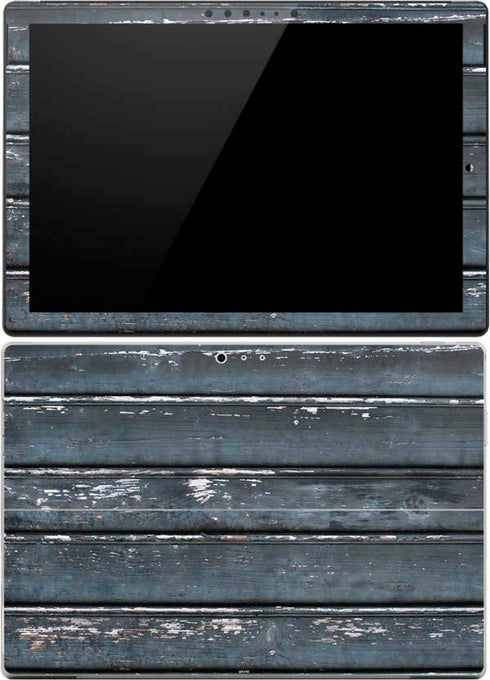 Chipped Blue Wood Surface Pro (2017) Skin