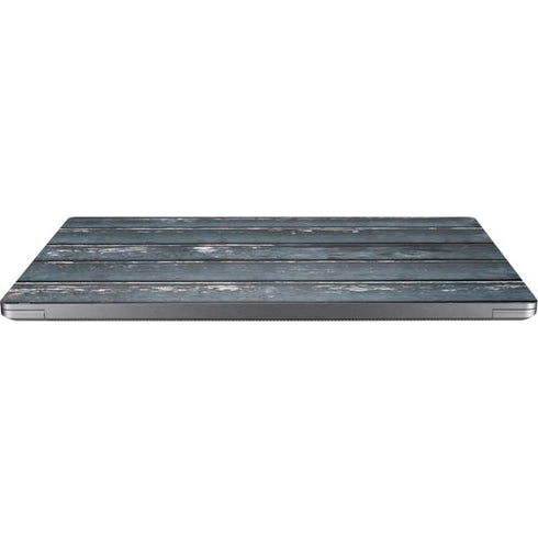 Chipped Blue Wood Universal Laptop 18in (14.6 x 10.6in) Skin
