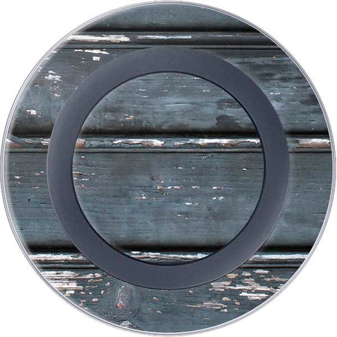 Chipped Blue Wood Wireless Charger Skin
