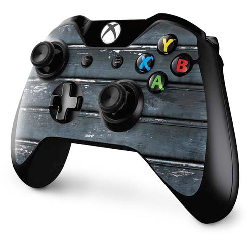 Chipped Blue Wood Xbox One Controller Skin