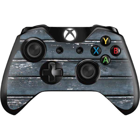 Chipped Blue Wood Xbox One Controller Skin