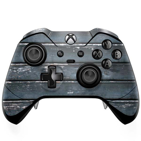Chipped Blue Wood Xbox One Elite Controller Skin