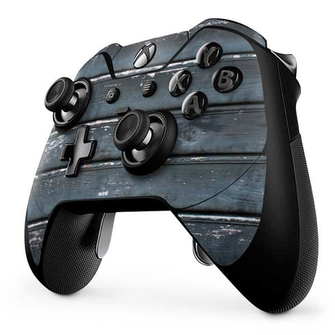 Chipped Blue Wood Xbox One Elite Controller Skin