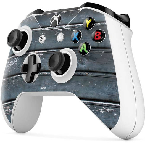 Chipped Blue Wood Xbox One S Controller Skin
