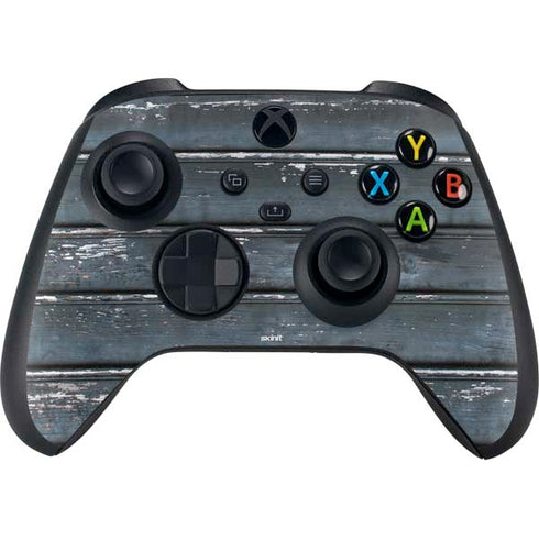 Chipped Blue Wood Xbox Series X Controller Skin
