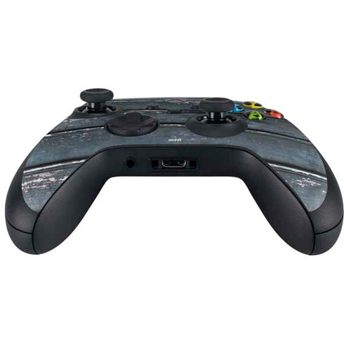 Chipped Blue Wood Xbox Series X Controller Skin