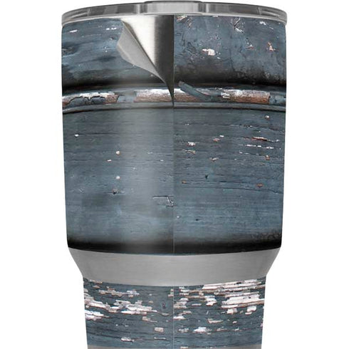 Chipped Blue Wood Yeti 20oz Tumbler Skin
