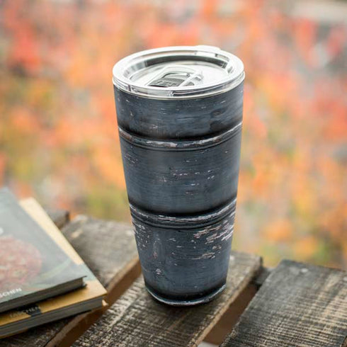Chipped Blue Wood Yeti 20oz Tumbler Skin