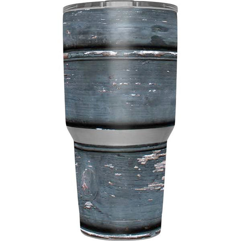 Chipped Blue Wood Yeti 30oz Rambler Tumbler Skin