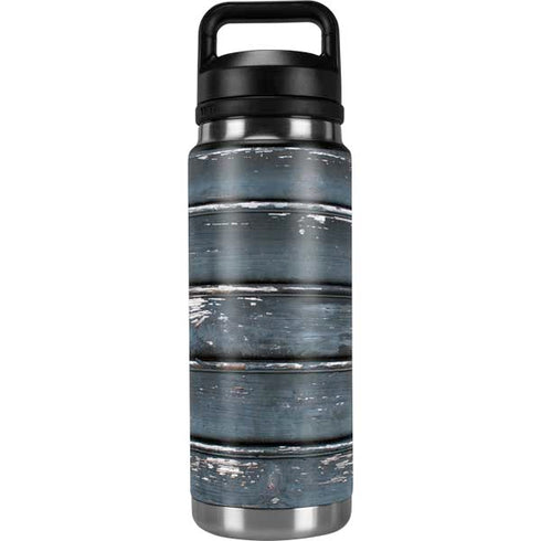 Chipped Blue Wood YETI Rambler 26oz Bottle Skin