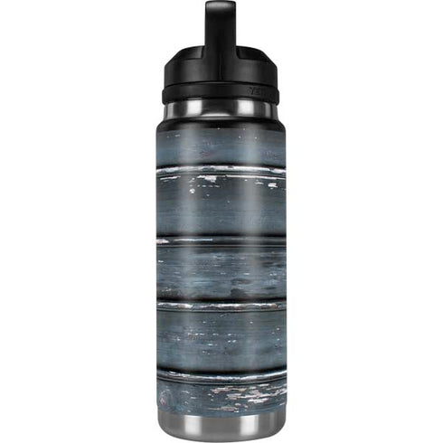 Chipped Blue Wood YETI Rambler 26oz Bottle Skin