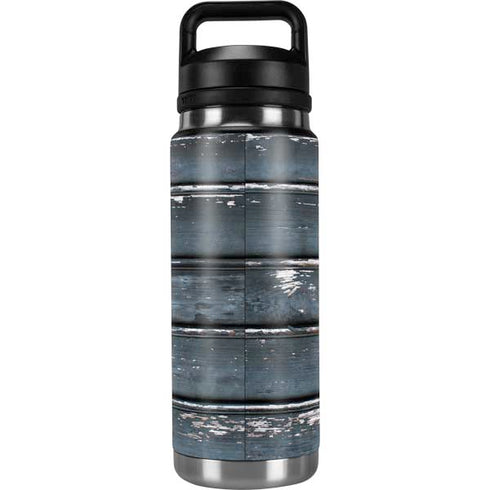 Chipped Blue Wood YETI Rambler 26oz Bottle Skin