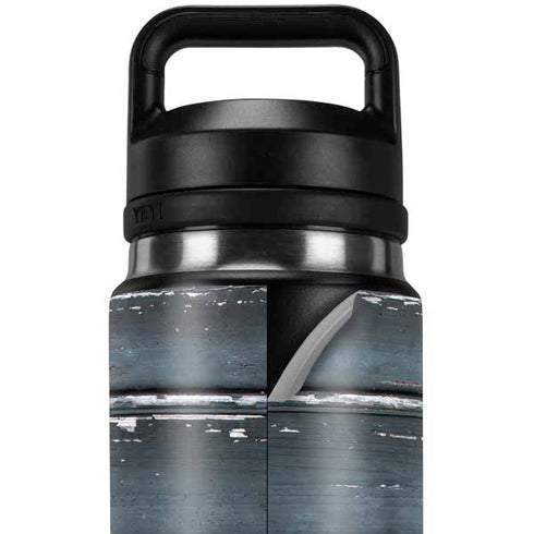 Chipped Blue Wood YETI Rambler 26oz Bottle Skin