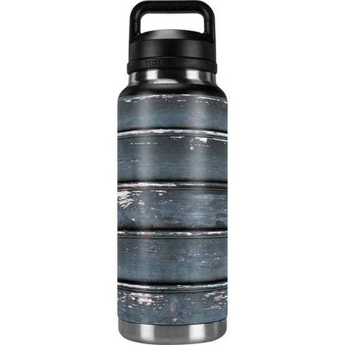 Chipped Blue Wood YETI Rambler 36oz Bottle Skin